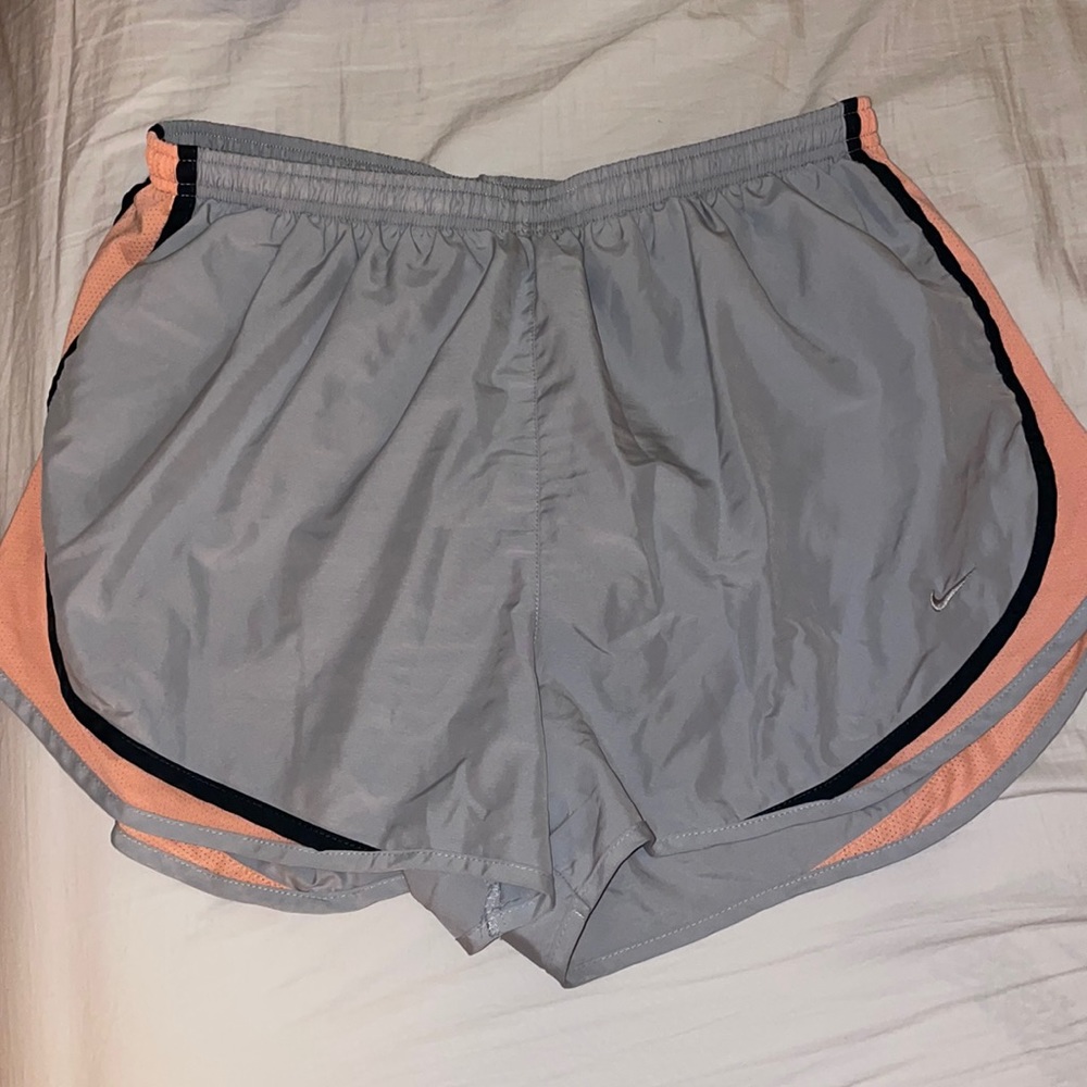 Grey and Coral Nike Shorts